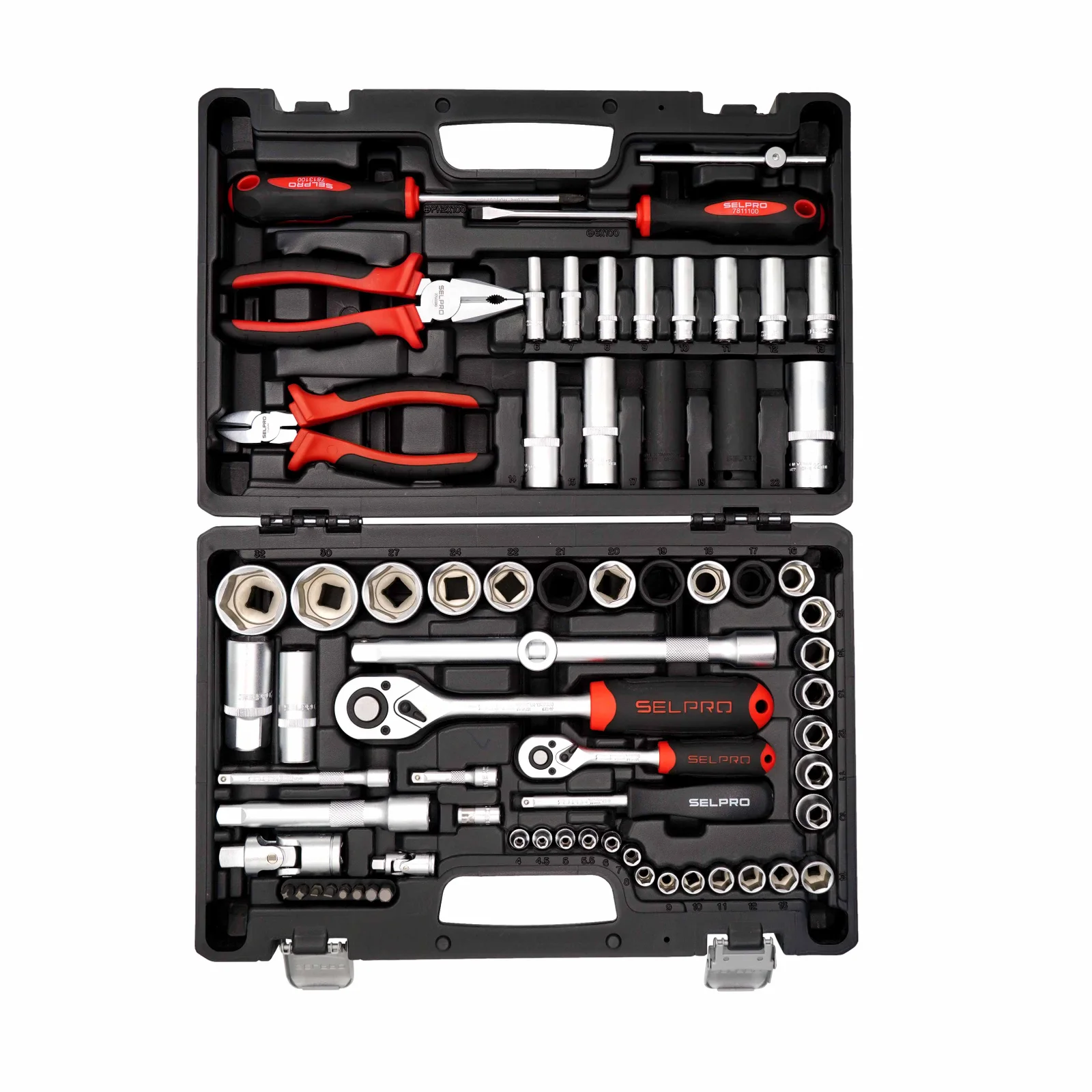 جعبه ابزار کامل 69 پارچه 1.2 و 1.4 درایو SELPRO 74569