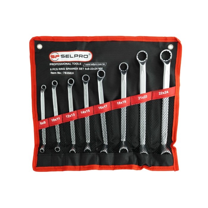 ست 8 عددی آچار دو سر رینگی سلپرو Selpro7835824 سایز 8-24