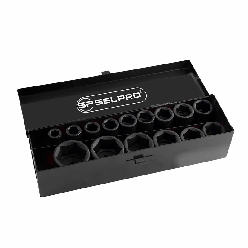 جعبه بکس مشکی 15عددی 1/2درایو کوتاه 10-32 سلپرو SELPRO 794515S