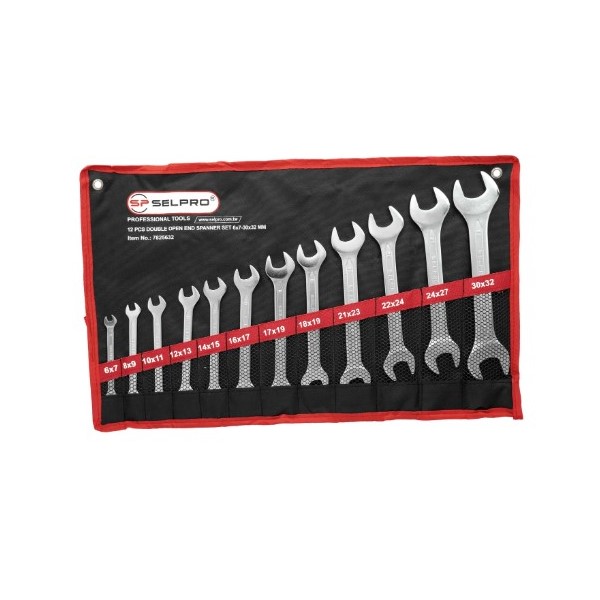 ست 12 عددی آچار دو سر تخت سلپرو Selpro7825632 سایز 6-32