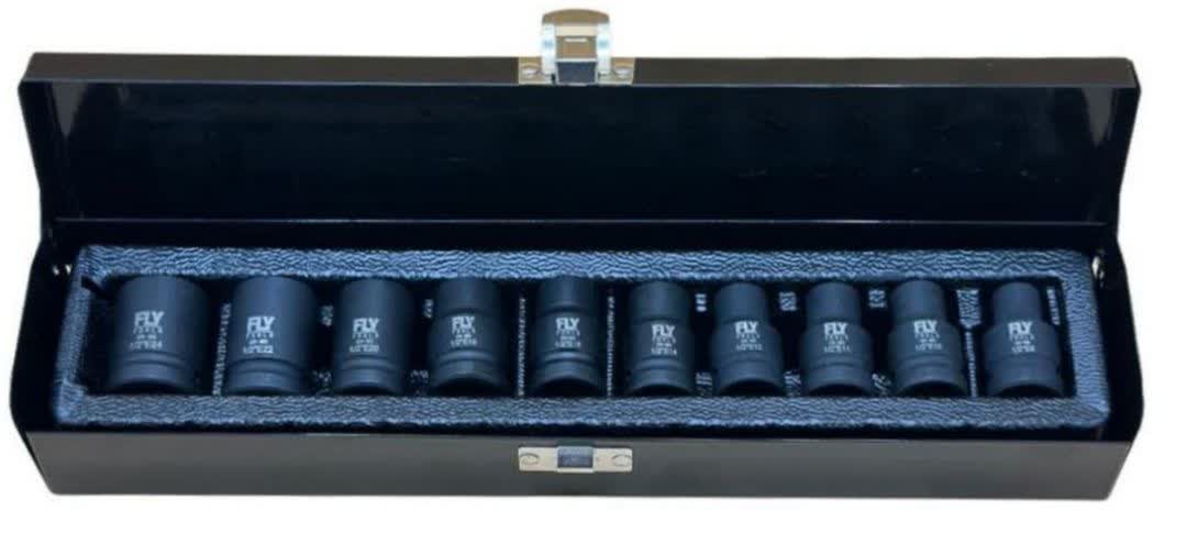 جعبه بکس 1/2 درایو ستاره ای کوتاه 10عددی  FLYTOOLS (E8-E24)