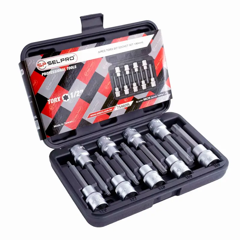 جعبه آلن بکسی ستاره ای بلند 9 عددی (T20-T60) SELPRO 754609L