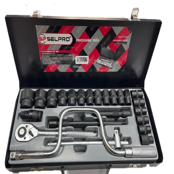 جعبه بکس مشکی 24 عددی 1/2 درایو SELPRO 74524B-S
