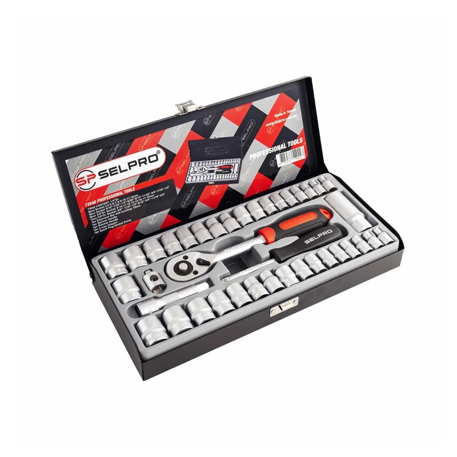 جعبه بکس 40 عددی 1/4 و 3/8 درایو سلپرو 73540